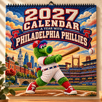 Philadelphia Baseball Fan 2027 Wall Calendar