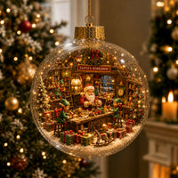 Christmas Scene Glass Ball Ornament