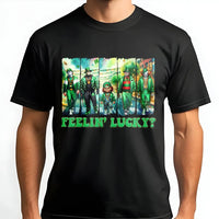 Feelin Lucky Horror T-Shirt | Slasher Movie Squad St. Patrick's Day Graphic Tee | 100% Cotton Premium Unisex Shirt | Funny Horror Fan Gift