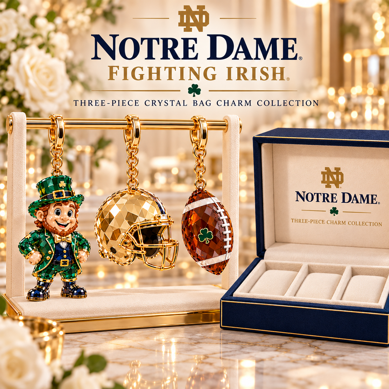 Notre Dame Football Fan Bag Charm Set