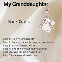 Book Locket Necklace for Granddaughter