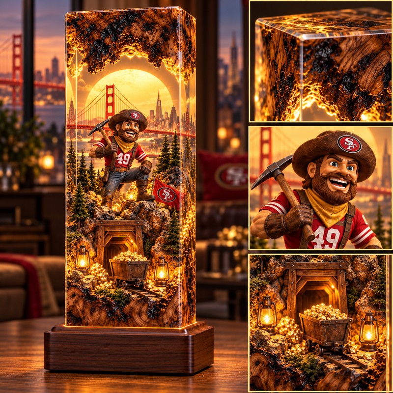 San Francisco Football Story Cube Resin Lamp