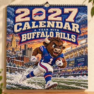 Buffalo Football Fan 2027 Wall Calendar