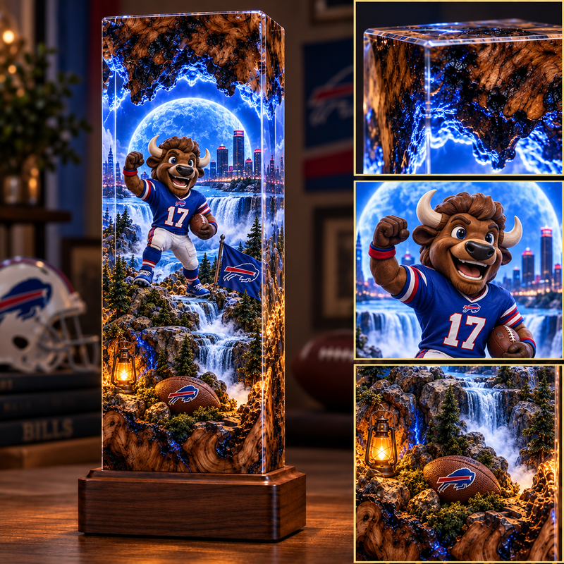 Buffalo Football Story Cube Resin Lamp
