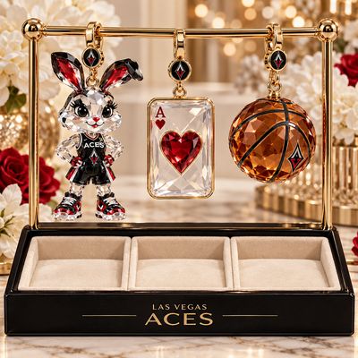 Las Vegas Basketball Fan Bag Charm Set