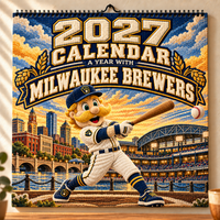 Milwaukee Baseball Fan 2027 Wall Calendar
