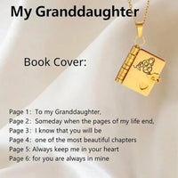 Book Locket Necklace for Granddaughter