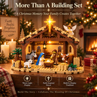 Light-Up Nativity Story Building Block Set