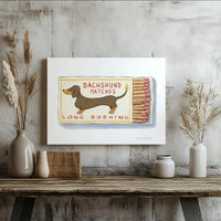 Dachshund Wall Art | Whimsical Dog Illustration Canvas | Premium Gallery Wrap Decor | Gift For Dachshund Lovers