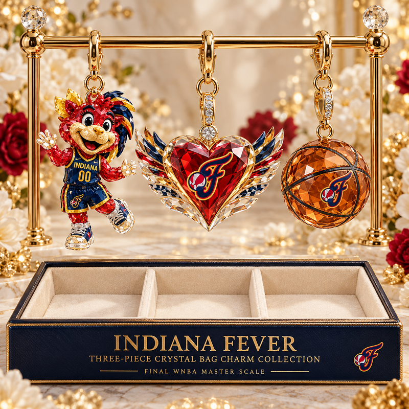 Indiana Basketball Fan Bag Charm Set