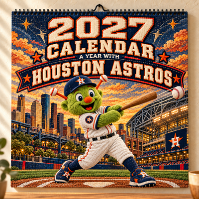 Houston Baseball Fan 2027 Wall Calendar