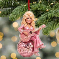 Pink Disco Ball Country Singer Acrylic Ornament