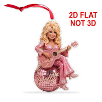 Pink Disco Ball Country Singer Acrylic Ornament