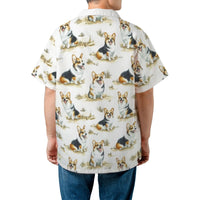 Corgi Hawaiian Shirt | Cute Dog Print Beach Top | Premium Lightweight Polyester | Perfect Gift For Dog Lovers And Pet Owners