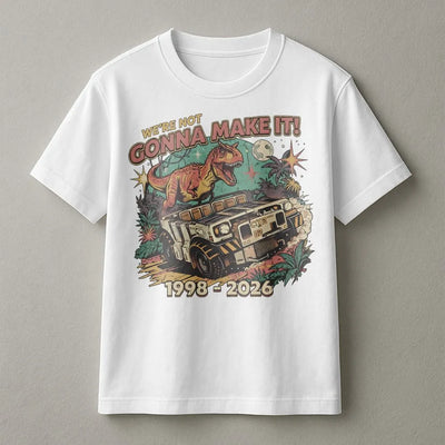Dinosaur Graphic T-Shirt | Retro Jungle Adventure Print | 100% Premium Cotton Tee | Funny Gift For Dino Lovers And Paleontology Fans