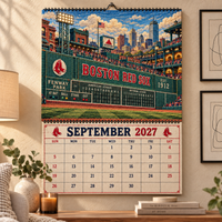 Boston Baseball Fan 2027 Wall Calendar