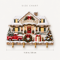 Kawaii Christmas Cottage Story Wall Key Holder