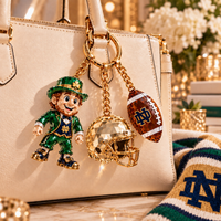 Notre Dame Football Fan Bag Charm Set