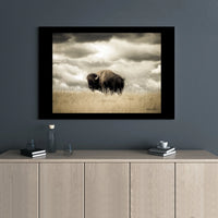 American Bison Canvas Wall Art | Rustic Wildlife Photography Print | Premium Gallery-Wrapped 1.25 Inch Frame | Western Home Decor Gift