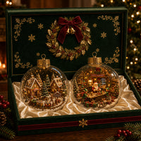 Christmas Scene Glass Ball Ornament