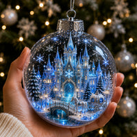 Christmas Scene Glass Ball Ornament