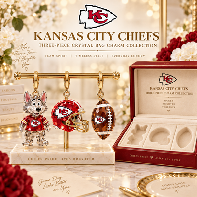 Kansas City Football Fan Bag Charm Set