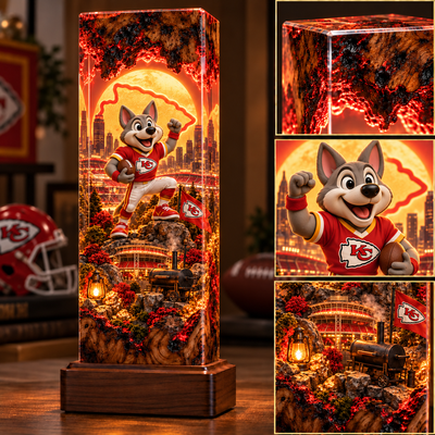 Kansas City Football Story Cube Resin Lamp