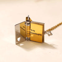Book Locket Necklace for Granddaughter