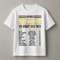 Black Inventors History T-Shirt | Educational List of Black Innovators Graphic | 100% Cotton Premium Unisex Tee | Gift for Black History Month