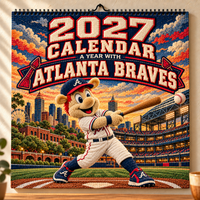 Atlanta Baseball Fan 2027 Wall Calendar