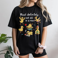 Most Definitely Not All In A Row T-Shirt | Funny Teacher Graphic Tee | Premium 100% Cotton | Whimsical Gift For Educators And Teachers