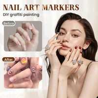 12-Color Nail Art Marker Pen Set