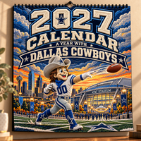 Dallas Football Fan 2027 Wall Calendar