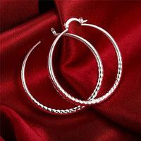 Diamond-Cut Sparkle Hoop Earrings